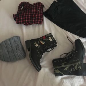 Plaid button up shirt